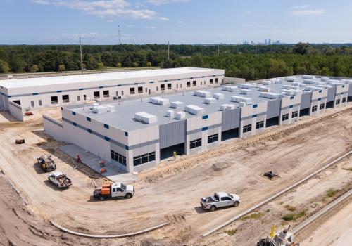 Aerial of Imeson Landing Business Park Under Construction
