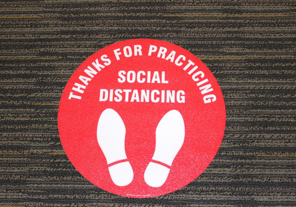social distancing sign